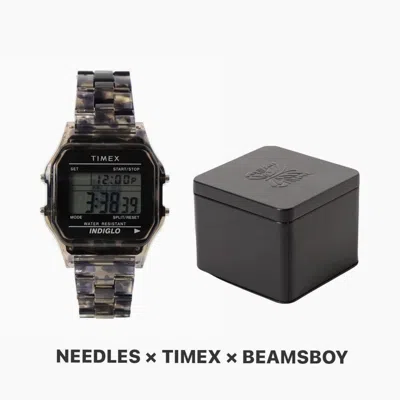 Pre-owned Timex Beams Boy × Needles ×  Classic Digital Watch Clear Tie Dye Limited Japan