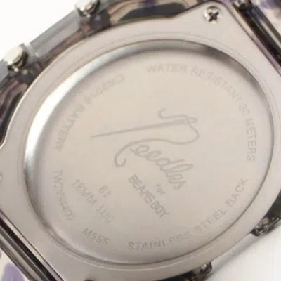 Pre-owned Timex Beams Boy × Needles ×  Classic Digital Watch Clear Tie Dye Limited Jp 2024