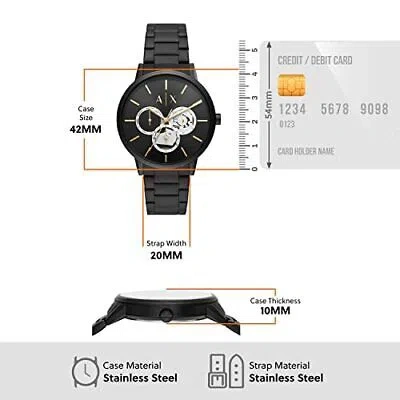 Pre-owned Ax Armani Exchange Armani Exchange Analog Black Dial Men's Watch-ax2748