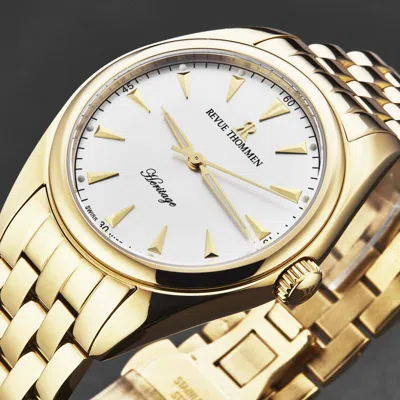 Pre-owned Revue Thommen Men's 'heritage' Silver Dial Bracelet Automatic Watch 21010.2112