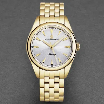 Pre-owned Revue Thommen Men's 'heritage' Silver Dial Bracelet Automatic Watch 21010.2112