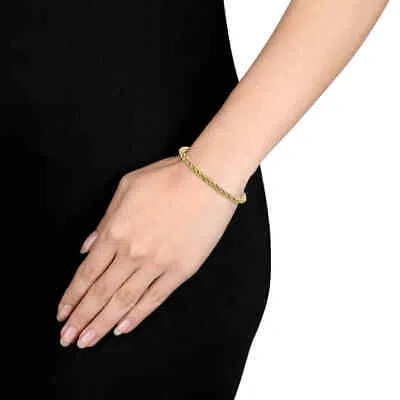 Pre-owned Amour 5mm Infinity Rope Chain Bracelet In 14k Yellow Gold, 9 In