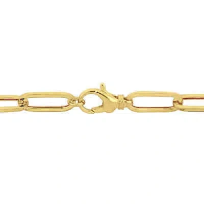 Pre-owned Amour 6.3mm Paperclip Chain Necklace In 14k Yellow Gold, 16 In