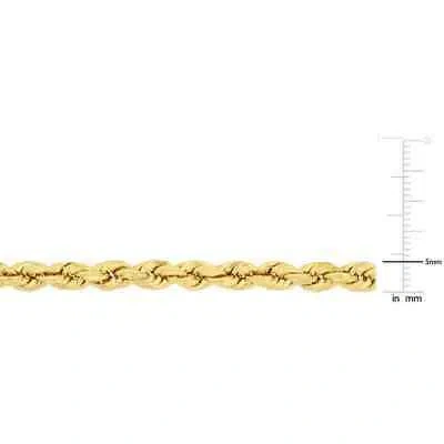 Pre-owned Amour 20 Inch Rope Chain Necklace In 10k Yellow Gold (5 Mm)