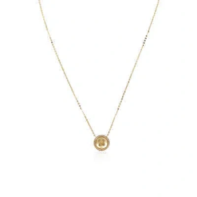 Pre-owned Picasso And Co Button Collection 18k Yellow Gold Necklace In Check Description