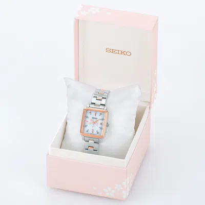 Pre-owned Seiko Selection Swfh136 2024 Sakura Blooming Limited Edition Radio Solar Watch