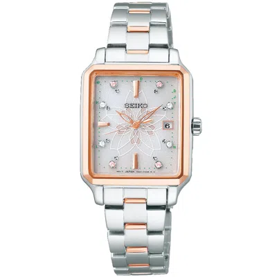 Pre-owned Seiko Selection Swfh136 2024 Sakura Blooming Limited Edition Radio Solar Watch