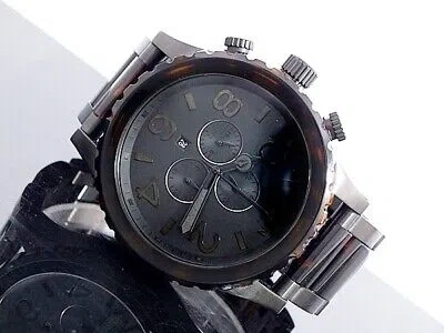 Pre-owned Nixon Watch 51-30 Chrono A083-1061 Tortoise A0831061