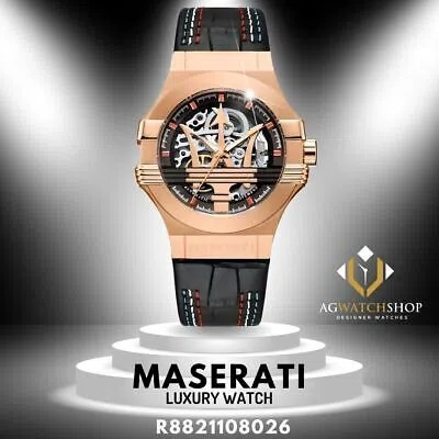 Pre-owned Maserati Automatic Black Dial Stainless Steel Men's Watch R8821108026