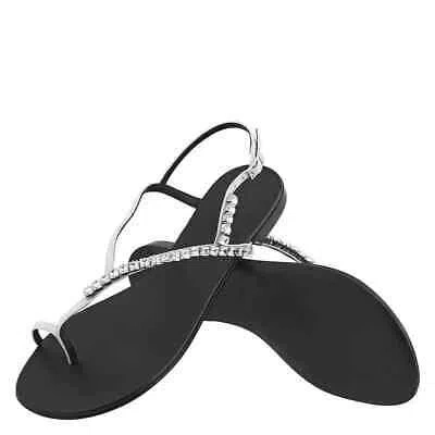 Pre-owned Giuseppe Zanotti Ladies Cortina Rock Stud Flat Sandals In Check Description