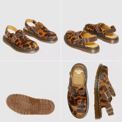 Pre-owned Dr. Martens' Dr. Martens Mie Jorge Buckle Mule Sandals Ocelot 30566933 Japan Free Ship In Brown