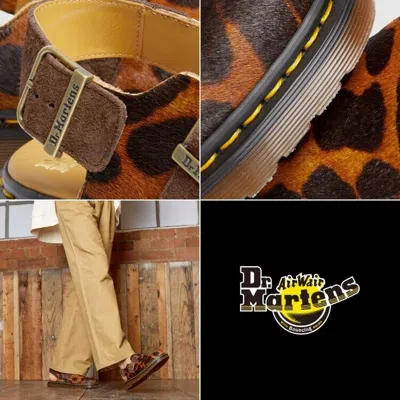 Pre-owned Dr. Martens' Dr. Martens Mie Jorge Buckle Mule Sandals Ocelot 30566933 Japan Free Ship In Brown