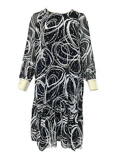 Pre-owned Marina Rinaldi Women's Nero Diadema Long Sleeve Maxi Dress