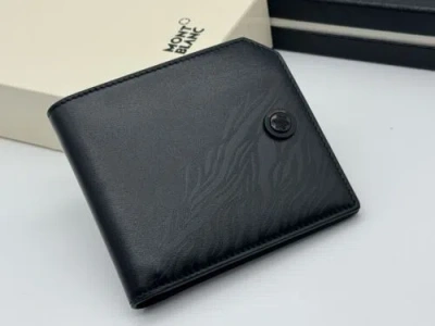Pre-owned Montblanc Meisterstuck Selection Rouge Et Noir 6cc Wallet 100% Genuine $570 In Black