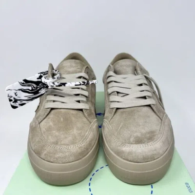 Pre-owned Off-white Vulcanized Low Top Men's Suede Sneakers Size 6 Us/ 39 Eu Beige In Brown