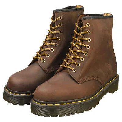 Pre-owned Dr. Martens' Dr. Martens 1460 Bex Mens Dark Brown Classic Boots - 10 Us