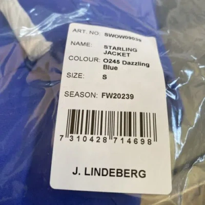 Pre-owned J. Lindeberg J Lindeberg Women's Starling Ski Jacket Swow09039 O245 Blue Small