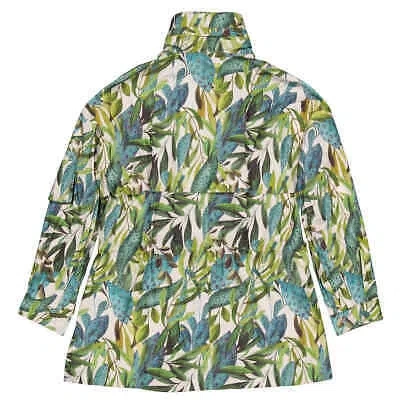 Pre-owned Kway Ladies Multicolor Kajsa Field Printed Nylon Jacket, Brand Size 8