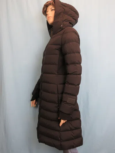 Pre-owned Burberry $1390  Newbridge Black Hooded Quilted Down Long Parka Puffer Coat M