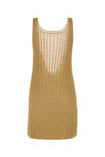Pre-owned Prada Gold Lamã© Mini Dress