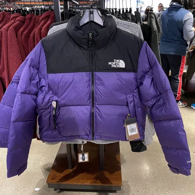 Pre-owned The North Face Women's 1996 Nuptse Corp Down Jacket Short Version 700 0a3xe2n5n In Purple