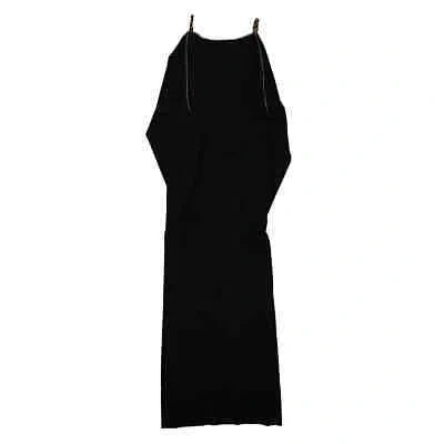 Pre-owned Burberry Black Crystal And Chain Detail Stretch Jersey Sleeveless Gown