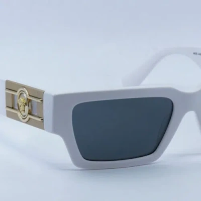 Pre-owned Versace Ve4459 314/87 White/dark Grey 54-18-140 Sunglasses In Gray