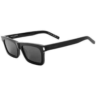 Pre-owned Saint Laurent Black Rectangular Ladies Sunglasses Sl 461 Betty 001 54 In Gray