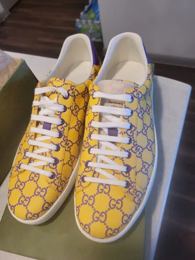 Pre-owned Gucci Sneaker Size 13.5 Low And Size 11 In Yellow