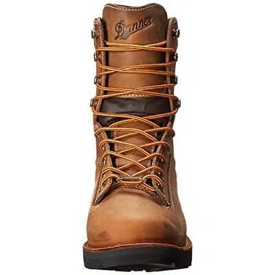 Pre-owned Danner Men's Quarry Usa 8" Distressed Brown Work Boot, Brown