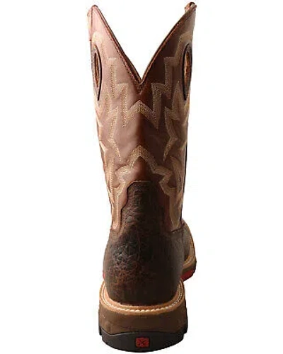 Pre-owned Twisted X Men's Western Work Boot - Soft Toe Brown 9.5 Ee