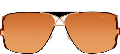 Pre-owned Cazal Legends 955 Black And Orange/orange (012) Sunglasses