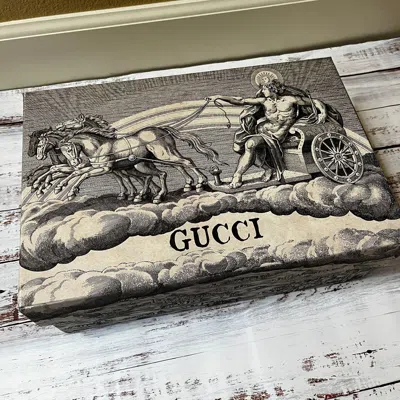 Pre-owned Gucci Ultrapace Sneakers Men's Gray Silver Leather Shoes Uk7.5(us8) With Box In Multicolor