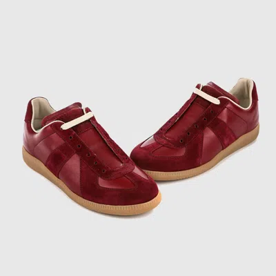 Pre-owned Maison Margiela Maison Martin Margiela Red Rouge Gat German Army Trainer Replica Sneakers