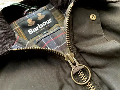 Pre-owned Barbour Ashby Wax Coated Jacket Waxed Olive Coat M Mens Mwx0339ol71