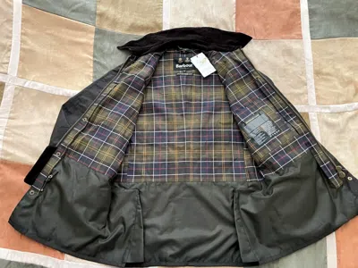 Pre-owned Barbour Ashby Wax Coated Jacket Waxed Olive Coat M Mens Mwx0339ol71
