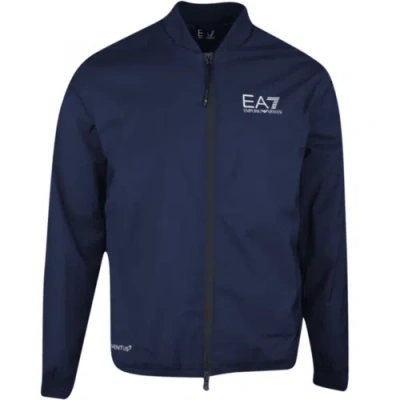 Pre-owned Ea7 Emporio Armani  Lightweight Zip Up Ventus7 Navy Bomber Jacket In Blue