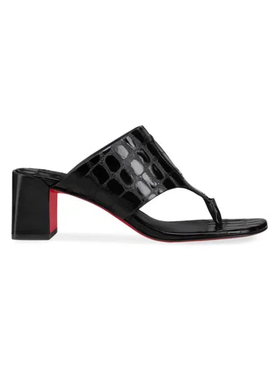 Shop Christian Louboutin Women's Cl Tongamule Sandals In Black