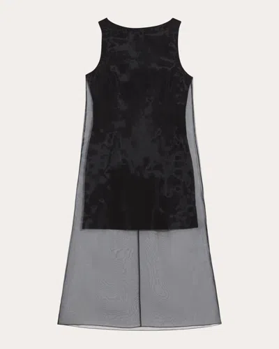 Shop Theory Women's Sleeveless Overlay Dress In Black