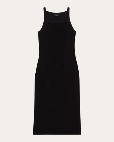 Shop Theory Women's Pointelle Dress In Black