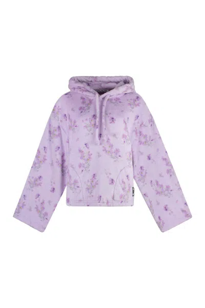 Shop Acne Studios Hooded Sweatshirt In Lilac