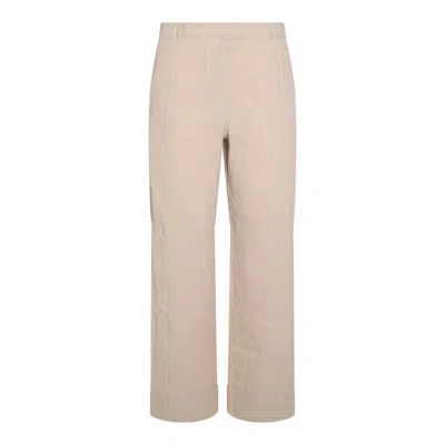 Shop Acne Studios Trousers In Light Sand