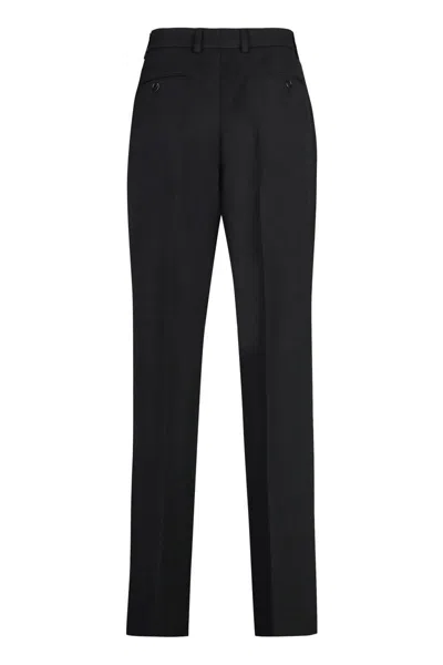 Shop Acne Studios Wool Blend Tailored Trousers In Black