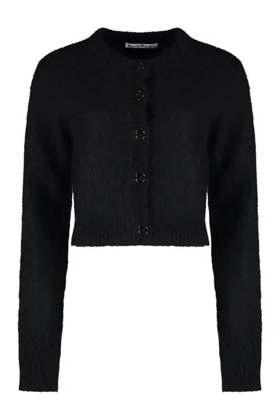 Shop Acne Studios Wool-blend Cardigan In Black