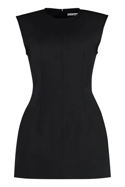 Shop Acne Studios Wool-blend Dress In Black