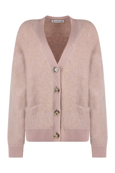 Shop Acne Studios Wool-blend Cardigan In Pink
