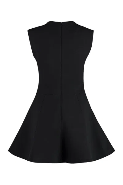 Shop Alaïa Wool-blend Dress In Black