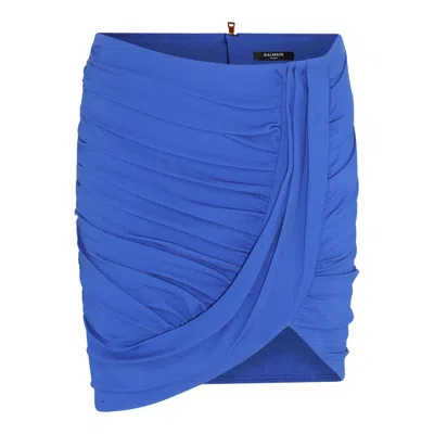 Shop Balmain Skirts Blue