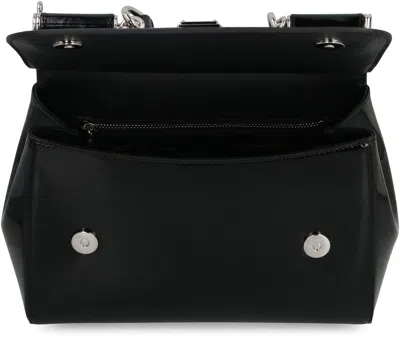 Shop Dolce & Gabbana Kim Dolce&gabbana - Sicily Leather Handbag In Black
