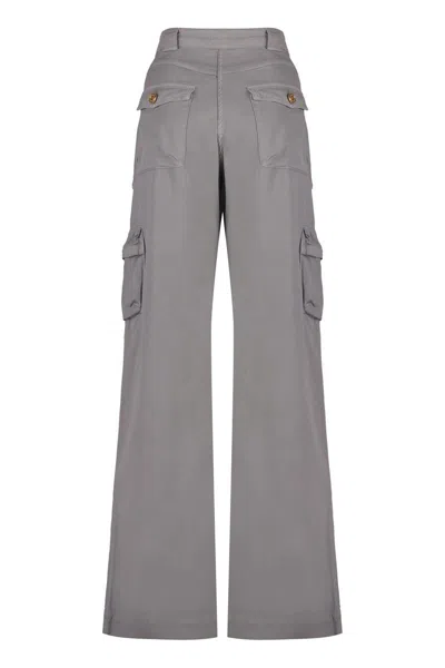 Shop Elisabetta Franchi Denim Cargo-trousers In Grey